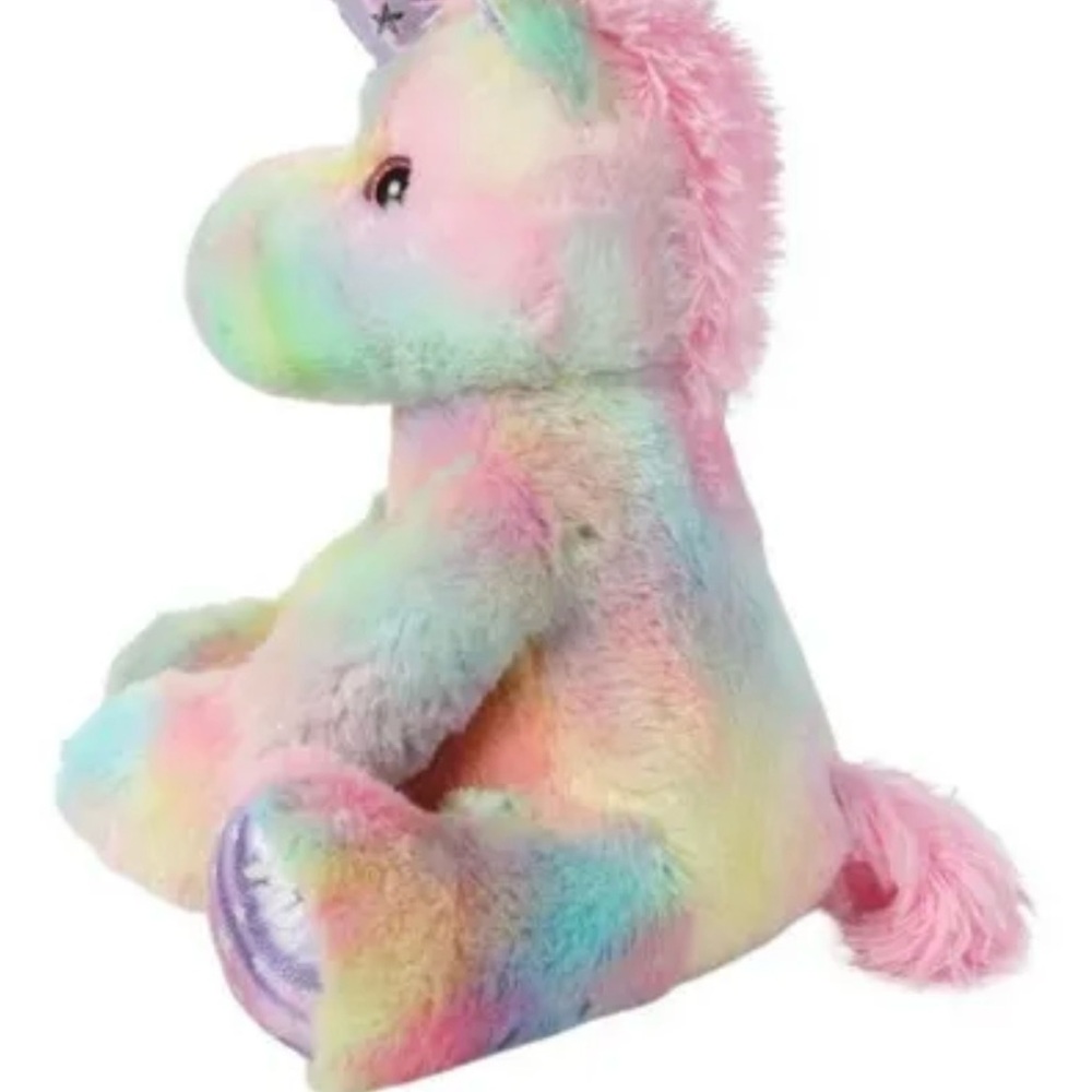 Pink and Blue Stuffed Unicorn Toy